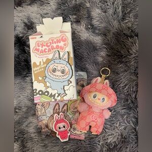 Authentic The Monsters Exciting Macaron Labubu “Lychee Berry” Keychain